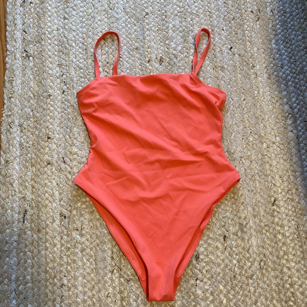 NEGATIVE - Swim Straight Neck One-Piece - Coral, S